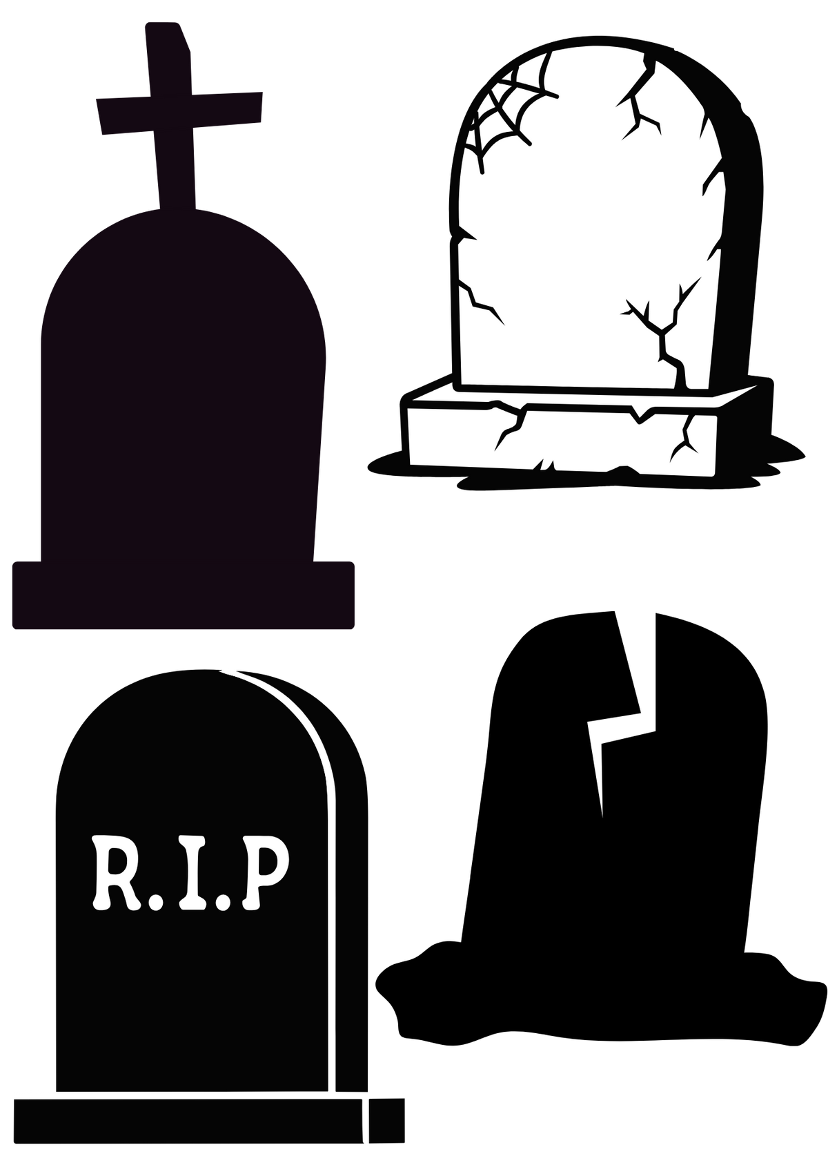 Halloween Grave Stones – 4 Pack