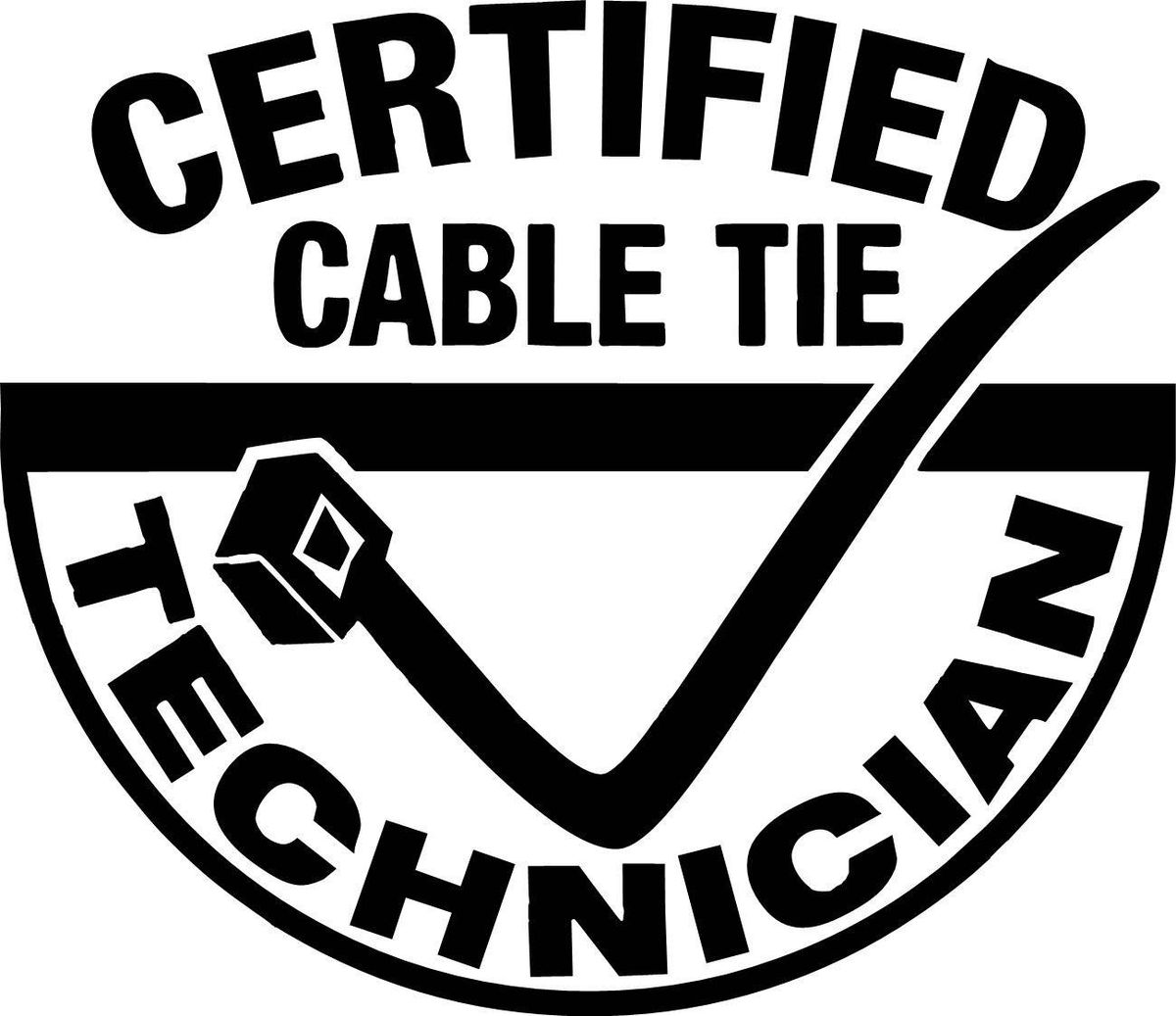 Certified Cable Tie Tech Sticker
