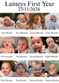 Custom Baby First Year Clear A4 Acrylic Board