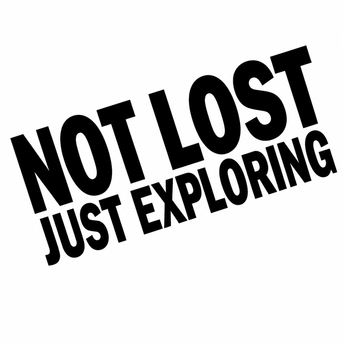 Not Lost Just Exploring