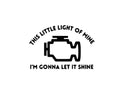 Check Engine Sticker