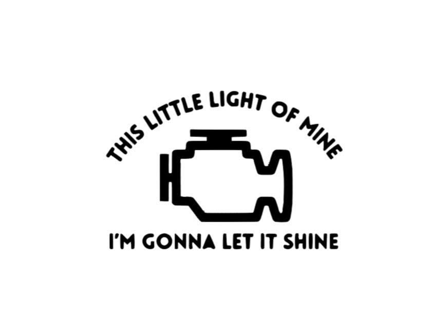 Check Engine Sticker